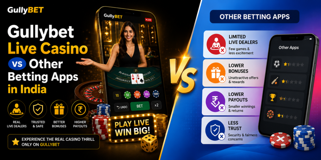 Gullybet Live Casino vs Other Betting Apps