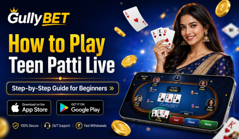 how to play teen patti live on Gullybet